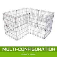 Thumbnail for Paw Mate Pet Playpen 8 Panel 30in Foldable Dog Cage + Cover
