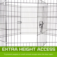Thumbnail for Paw Mate Pet Playpen 8 Panel 30in Foldable Dog Cage + Cover