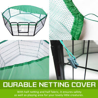 Thumbnail for Paw Mate Pet Playpen Heavy Duty 31in 8 Panel Foldable Dog Cage + Cover