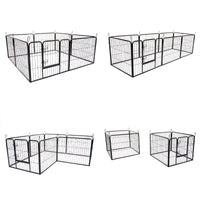 Thumbnail for Paw Mate Pet Playpen Heavy Duty 31in 8 Panel Foldable Dog Cage + Cover