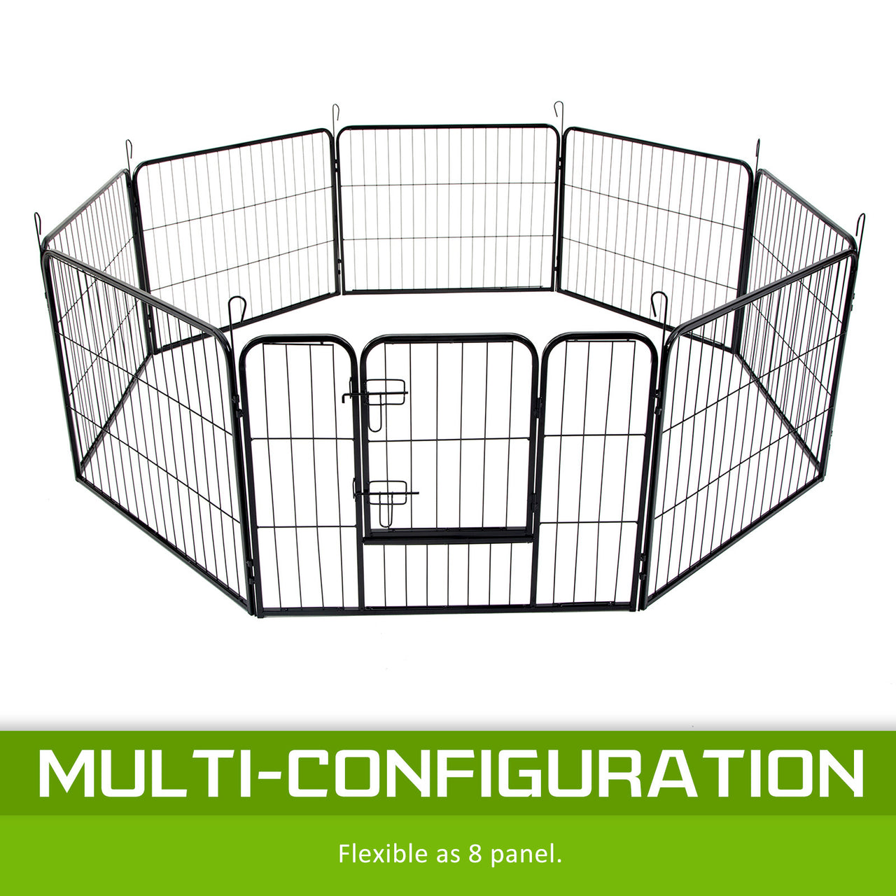 Paw Mate Pet Playpen Heavy Duty 31in 8 Panel Foldable Dog Cage + Cover