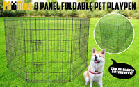 Thumbnail for Paw Mate Pet Playpen 8 Panel 36in Foldable Dog Exercise Enclosure Fence Cage
