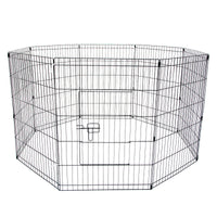 Thumbnail for Paw Mate Pet Playpen 8 Panel 42in Foldable Dog Exercise Enclosure Fence Cage
