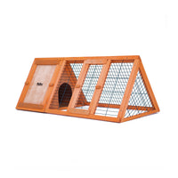 Thumbnail for Paw Mate 118 x 50 x 45cm Rabbit Hutch Chicken Coop Triangle Cage Run