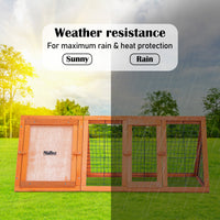 Thumbnail for Paw Mate 118 x 50 x 45cm Rabbit Hutch Chicken Coop Triangle Cage Run