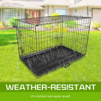 Thumbnail for Paw Mate Wire Dog Cage Foldable Crate Kennel 48in with Tray