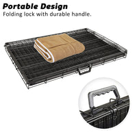 Thumbnail for Paw Mate Wire Dog Cage Foldable Crate Kennel 24in with Tray + Cushion Mat Combo