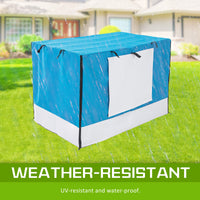 Thumbnail for Paw Mate Wire Dog Cage Foldable Crate Kennel 48in with Tray + Blue Cover Combo