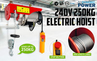 Thumbnail for Dynamic Power Electric Hoist Remote Chain Lift 240V 510w 125/250KG