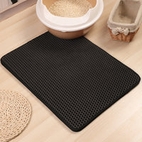 Thumbnail for YES4PETS 2 X Double Layer Cat Litter Tray Trap Mat Catch Cat Litter House Box Pad Toilet Mat