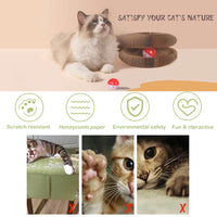 Thumbnail for YES4PETS 2 x Small Magic Organ Cat Kitten Scratching Board Toy Play Best Scratcher