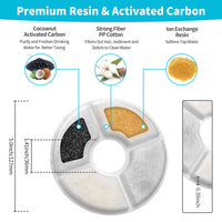 Thumbnail for YES4PETS 8 x Pet Dog Cat Fountain Filter Replacement Activated Carbon Ion Exchange Resin Triple Filtration System Automatic Water Dispenser Compatible