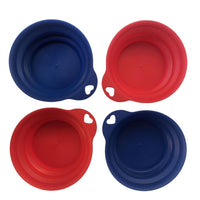 Thumbnail for YES4PETS 4 x Pet Portable Folding Bowl Dog Cat Food Feeding Water Feeder Collapsable Travel