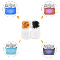 Thumbnail for YES4PETS 24x Pet Dog Cat Fountain Filter Replacement Activated Carbon Ion Exchange Resin Triple Filtration System Automatic Water Dispenser Compatible