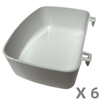 Thumbnail for YES4PETS 6 X Pet Parrot Feeder Dog Cat Food Bowl Water Bowls with Hanging Hooks Attached to Cage White