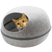 Thumbnail for YES4PETS Large Cave Cat Soft Cushion Igloo Kitten Cat Bed Mat House Dog Puppy