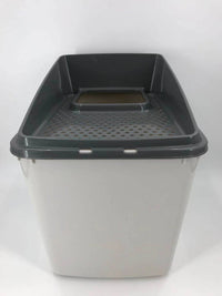 Thumbnail for YES4PETS XL Top Entry Cat Litter Box No Mess Large Enclosed Covered Kitty Tray