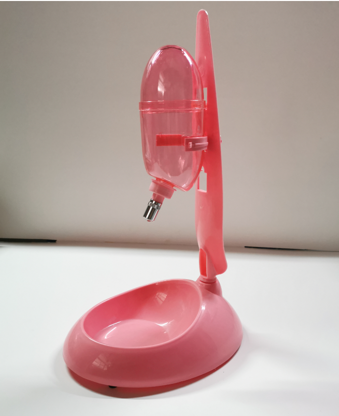 YES4PETS Dog Cat Guinea Pig Water Food Feeder Rabbit Bowl Dispenser Bottle-Pink