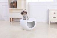 Thumbnail for YES4PETS Cat Kitten Bed Cave Small Dog House Kennel Plastic Pet Pod Bedding Igloo White