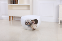 Thumbnail for YES4PETS Cat Kitten Bed Cave Small Dog House Kennel Plastic Pet Pod Bedding Igloo White