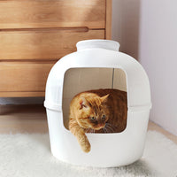 Thumbnail for YES4PETS Multifunctional Cat Litter Box Pet Cat House Semi-Enclosed White