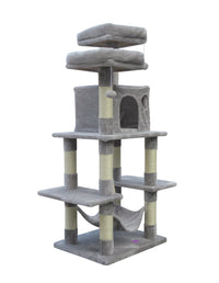 Thumbnail for YES4PETS 145 cm Cat Scratching Post Tree Scratcher Pole-Little Grey