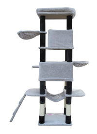 Thumbnail for YES4PETS 161 cm Cat Scratching Post Tree Scratcher Pole-Little Grey