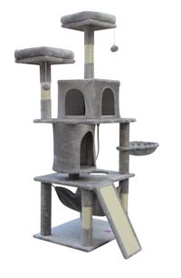 Thumbnail for YES4PETS Large Cat Scratching Post Tree Scratcher Pole-Little Grey