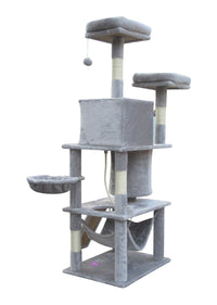 Thumbnail for YES4PETS Large Cat Scratching Post Tree Scratcher Pole-Little Grey