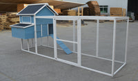 Thumbnail for YES4PETS 371 cm Blue XXL Chicken Coop Rabbit Guinea Pig Hutch Ferret Hen Cat Kitten House
