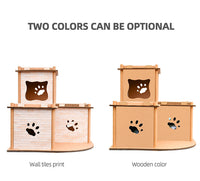 Thumbnail for YES4PETS Cat Cardboard House Tower Condo Scratcher Pet Post Pad Mat Furniture