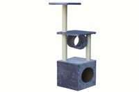 Thumbnail for YES4PETS 112 cm Grey Cat Kitten Scratching Post Tree Scratcher Pole