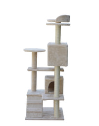 Thumbnail for YES4PETS 130 cm Beige Cat Scratching Post Tree  Scratcher Pole-Beige