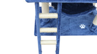 Thumbnail for YES4PETS 140 cm Cat Kitten Scratching Post Tree W ladder & Hammock-Blue