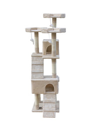 Thumbnail for YES4PETS 170cm Cat Scratching Post Tree Post House Tower with Ladder Furniture Beige