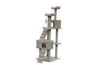 Thumbnail for YES4PETS 180 cm Cat Kitten Scratching Post Tree W ladder-Beige