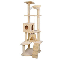 Thumbnail for YES4PETS 193cm Cat Scratching Tree Post Sisal Pole Scratching Post Scratcher Tower Condo Beige