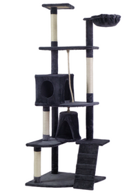 Thumbnail for YES4PETS 193cm Cat Scratching Tree Post Sisal Pole Scratching Post Scratcher Tower Condo Grey