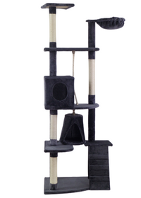 Thumbnail for YES4PETS 193cm Cat Scratching Tree Post Sisal Pole Scratching Post Scratcher Tower Condo Grey