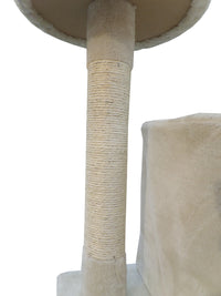 Thumbnail for YES4PETS 200 cm Cat Scratching Post Tree Scratcher Corner Tower Furniture- Beige