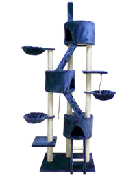 Thumbnail for YES4PETS 244 cm XL Multi Level Cat Scratching Post Tree Scratcher Pole- Blue