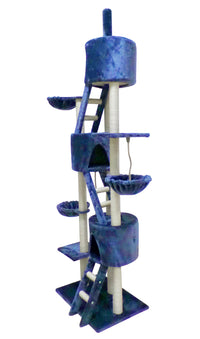 Thumbnail for YES4PETS 244 cm XL Multi Level Cat Scratching Post Tree Scratcher Pole- Blue