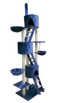 Thumbnail for YES4PETS 244 cm XL Multi Level Cat Scratching Post Tree Scratcher Pole- Blue