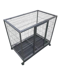 Thumbnail for YES4PETS Medium Pet Dog Cat Cage Metal Rabbit Crate Carrier Kennel Wheel & Tray