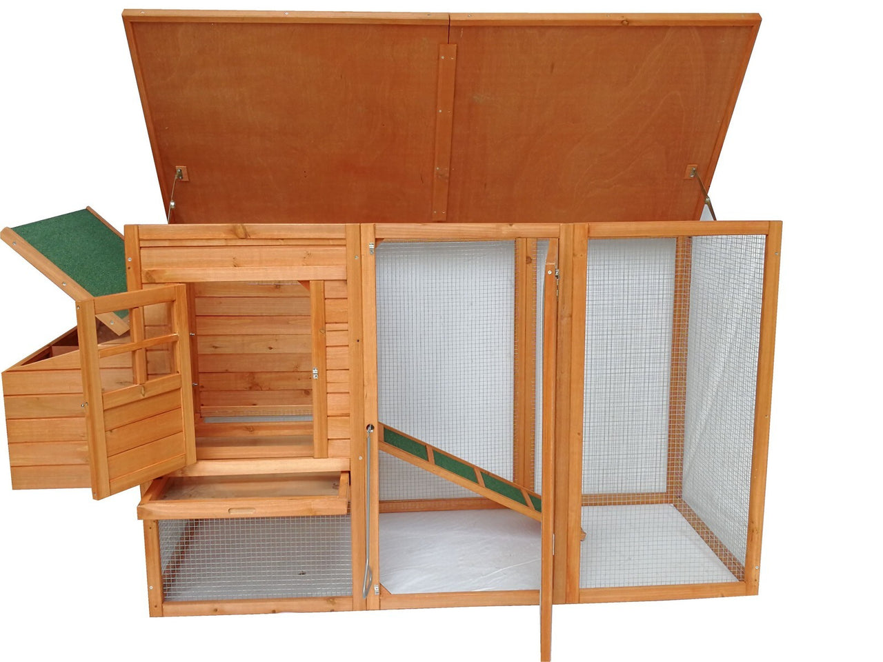 YES4PETS Large Chicken Coop Rabbit Hutch Ferret Cat Guinea Pig Cage Hen Chook House With Open Roof