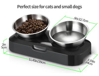 Thumbnail for YES4PETS Stainless Steel Pet Bowl Water Bowls Portable Anti Slip Skid Feeder Dog Rabbit Cat