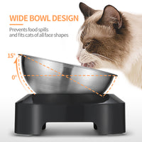 Thumbnail for YES4PETS 2 x M Stainless Steel Pet Bowl Water Bowls Portable Anti Slip Skid Feeder Dog Rabbit Cat