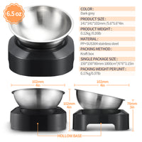 Thumbnail for YES4PETS 2 x M Stainless Steel Pet Bowl Water Bowls Portable Anti Slip Skid Feeder Dog Rabbit Cat