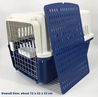 Thumbnail for YES4PETS XL Dog Puppy Cat Crate Pet Rabbit Parrot Airline Carrier Cage W Bowl & Tray 72x53x53cm