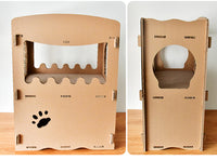 Thumbnail for YES4PETS Cat Cardboard House Tower Condo Scratcher Pet Post Furniture Double Storey